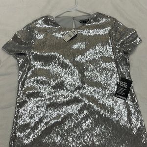 Silver Sequin Dress